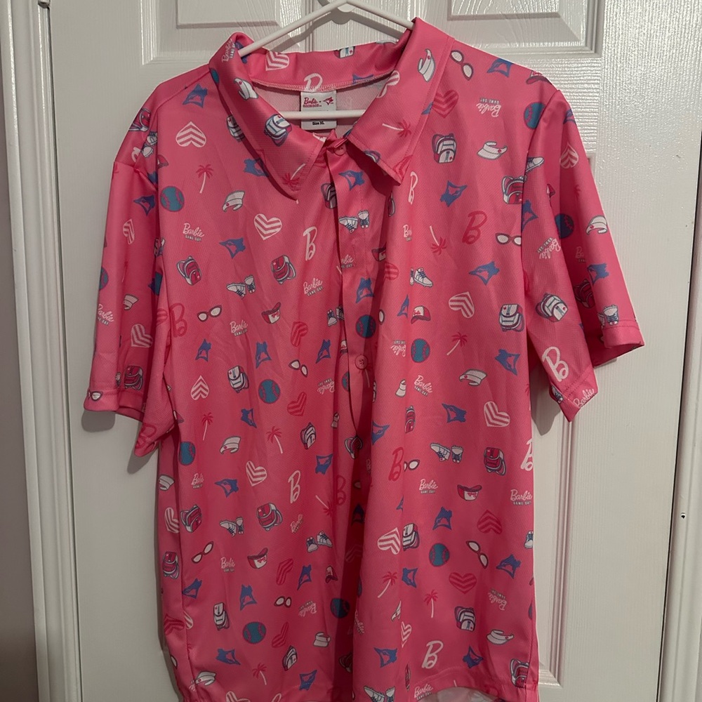 Barbie Pink Polo Shirt with Casual Fit